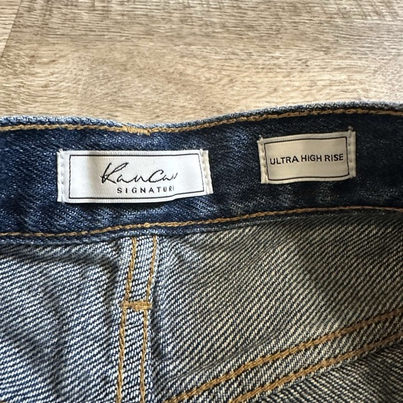 Kancan Ultra High Rise Distressed Denim Shorts - Picture 5 of 6